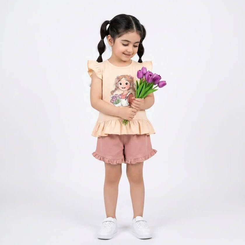 تاپ و شلوارک بچگانه دختر گلفروش