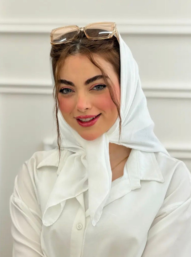 مینی اسکارف نخی ساده کوپرا